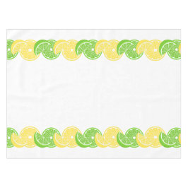 Preppy Zomer Citrus Citroen & Limoen Schijf Rand Tafelkleed