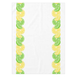 Preppy Zomer Citrus Citroen & Limoen Schijf Rand Tafelkleed