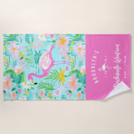 Preppy Zomer Flamingo | Meidenavond Strandlaken