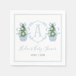 Preppy Zuidelijke Blauwe Kerstboom Servet