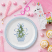 Preppy Zuidelijke Blauwe Kerstmis Papieren Bordje (Feest)