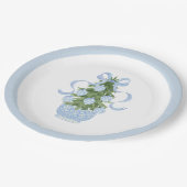 Preppy Zuidelijke Blauwe Kerstmis Papieren Bordje (Gekanteld)