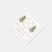 Preppy zuidelijke roze kerstboom servet (Hoek)