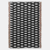 Preppy zwart-wit geometrisch patroon deken (Voorkant Verticaal)