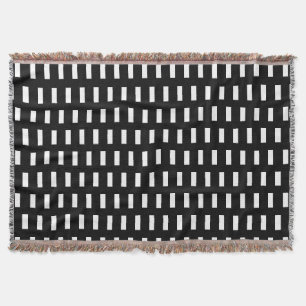 Preppy zwart-wit geometrisch patroon deken