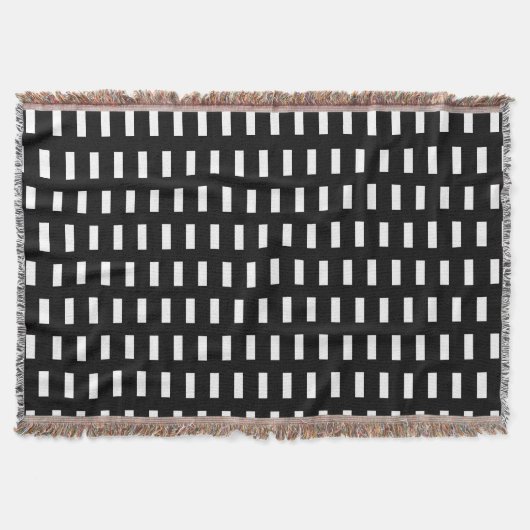 Preppy zwart-wit geometrisch patroon deken (Voorkant)