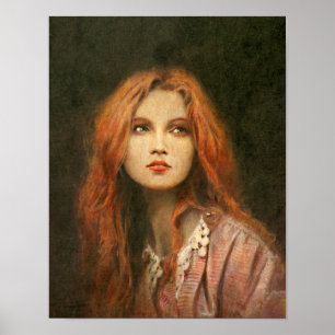 PreRaphaelite Girl Fine Art-afdrukken Poster