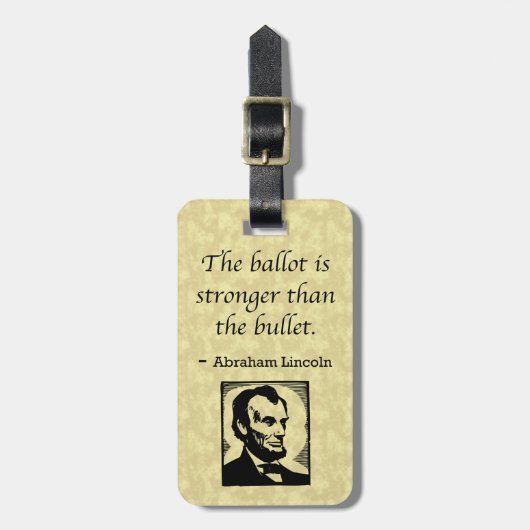 PRES16 BALLOT BULLET BAGAGELABEL (Voorkant verticaal)