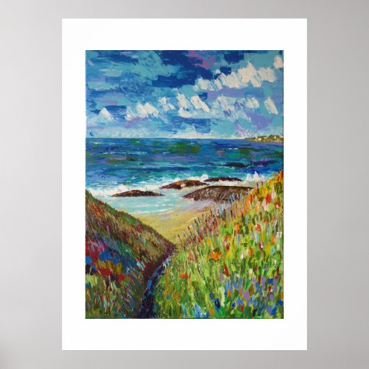 Près de l'océan en bretagne poster (Voorkant)