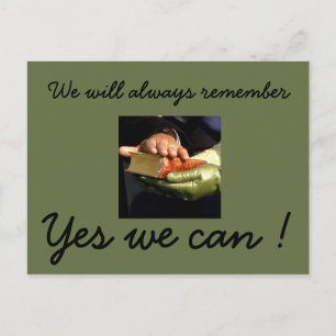 Pres herinneren. Obama-inauguratie Briefkaart