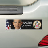 Pres. Obama Portrait, Officiële Bumpersticker voor (Op auto)