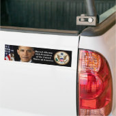 Pres. Obama Portrait, Officiële Bumpersticker voor (Op Truck)