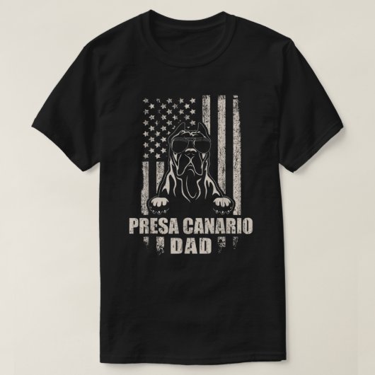Presa Canario Dad Cool  Retro Proud America T-shirt (Design voorkant)