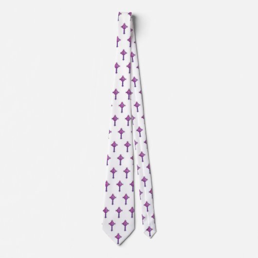 Presbyteriaans kruis religieus wit stropdas (Voorkant)