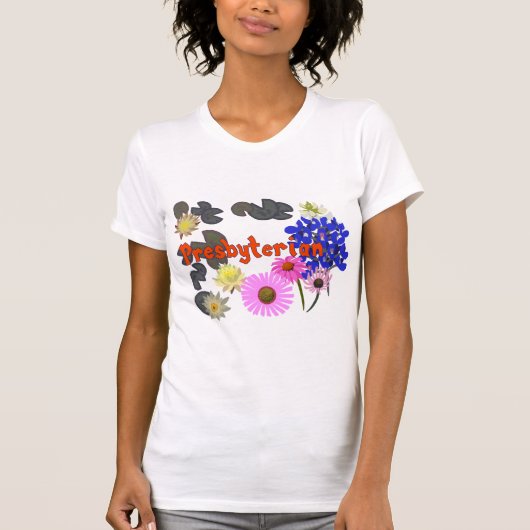 Presbyteriaans (multi-flower) t-shirt (Voorkant)