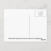 presbyteriaanse herdenkingskerk briefkaart (Achterkant)