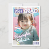 Preschool Afstudeerder Fun Afstuderen Photo Magazi Aankondiging (Voorkant)