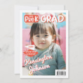 Preschool Afstudeerder Fun Afstuderen Photo Magazi Aankondiging (Voorkant)