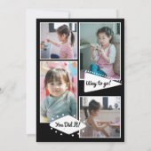 Preschool Afstudeerder Fun Afstuderen Photo Magazi Aankondiging (Achterkant)