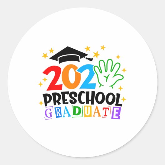 Preschool Afstuderen 2025 Afstuderen CL van 2025 K Ronde Sticker (Voorkant)
