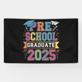 Preschool Afstuderen 2025 Afstuderen Pre K School Spandoek (Horizontaal)
