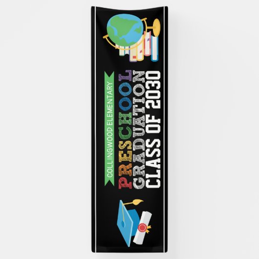 Preschool Afstuderen Ceremonie of Partij Spandoek (Verticaal)