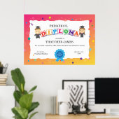 Preschool Afstuderen Diploma Poster (Thuiskantoor)