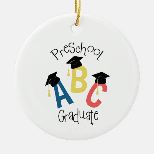 Preschool Afstuderen Keramisch Ornament (Voorkant)