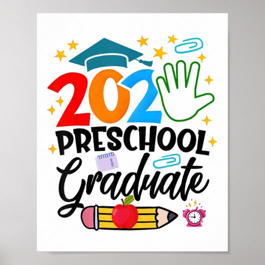 Preschool Afstuderen Pre-k Afstudeerder 2025 Presc Poster (Voorkant)