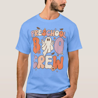 Preschool Boo Crew Cute Ghost Halloween Teacher St T-shirt