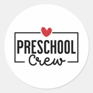 Preschool Crew Preschool Squad Ronde Sticker