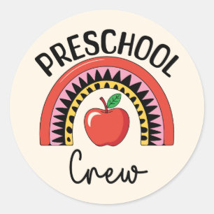 Preschool Crew Rainbow Ronde Sticker