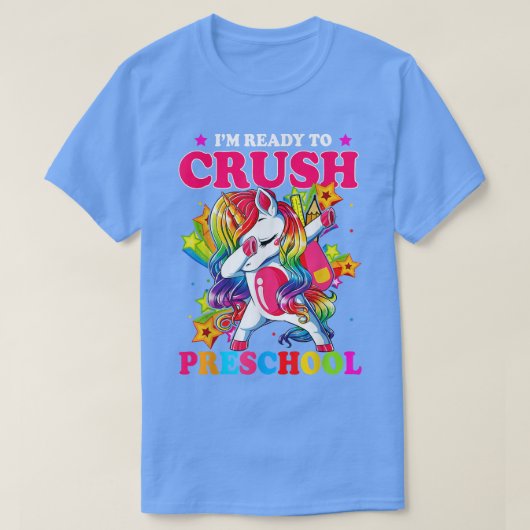 Preschool Dabbing Unicorn Terug naar school T-shirt (Design voorkant)