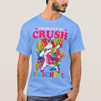 Preschool Dabbing Unicorn Terug naar school T-shirt