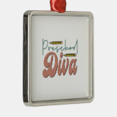 Preschool Diva Metalen Ornament (Rechts)