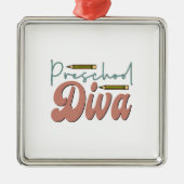 Preschool Diva Metalen Ornament (Voorkant)