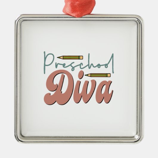 Preschool Diva Metalen Ornament (Voorkant)