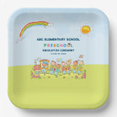 Preschool elementaire Afstuderen Papieren Bordje (Voorkant)