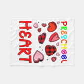 Preschool Has My Heart Valentines Hearts Teacher  Fleece Deken (Voorkant (Horizontaal))