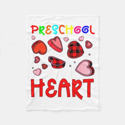 Preschool Has My Heart Valentines Hearts Teacher  Fleece Deken (Voorkant)
