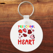 Preschool Has My Heart Valentines Hearts Teacher  Sleutelhanger (Voorkant)
