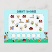 Preschool Insect Counting Wiskunde Activity Briefkaart (Voorkant)