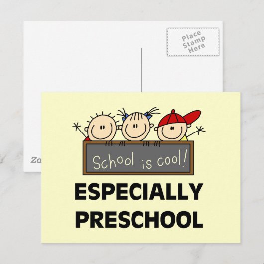 Preschool is Cool Tshirts en Gifts Briefkaart (Voorkant / Achterkant)