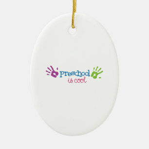 Preschool is kool keramisch ornament