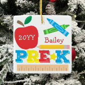 Preschool Keepomwille Apple Crayon Pencil Foto Keramisch Ornament
