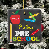 Preschool Keepomwille Chalkboard Colorful Kinder F Keramisch Ornament