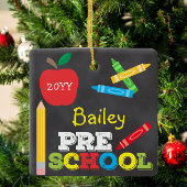 Preschool Keepomwille Chalkboard Colorful Kinder F Keramisch Ornament