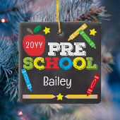 Preschool Keepomwille Chalkboard Colorful Kinderen Keramisch Ornament