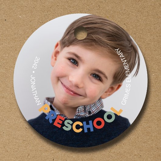 PreSchool Keepsake Foto Bedankjes Labels