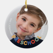 PreSchool Keepsake Foto Keramisch Ornament (Achterkant)
